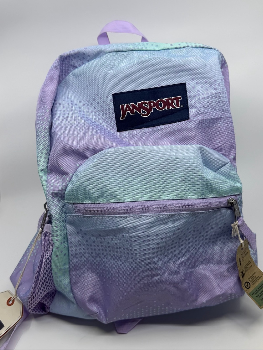 Jansport Cross Town Backpack 8 Bit Ombre NWT Pastel School Bag